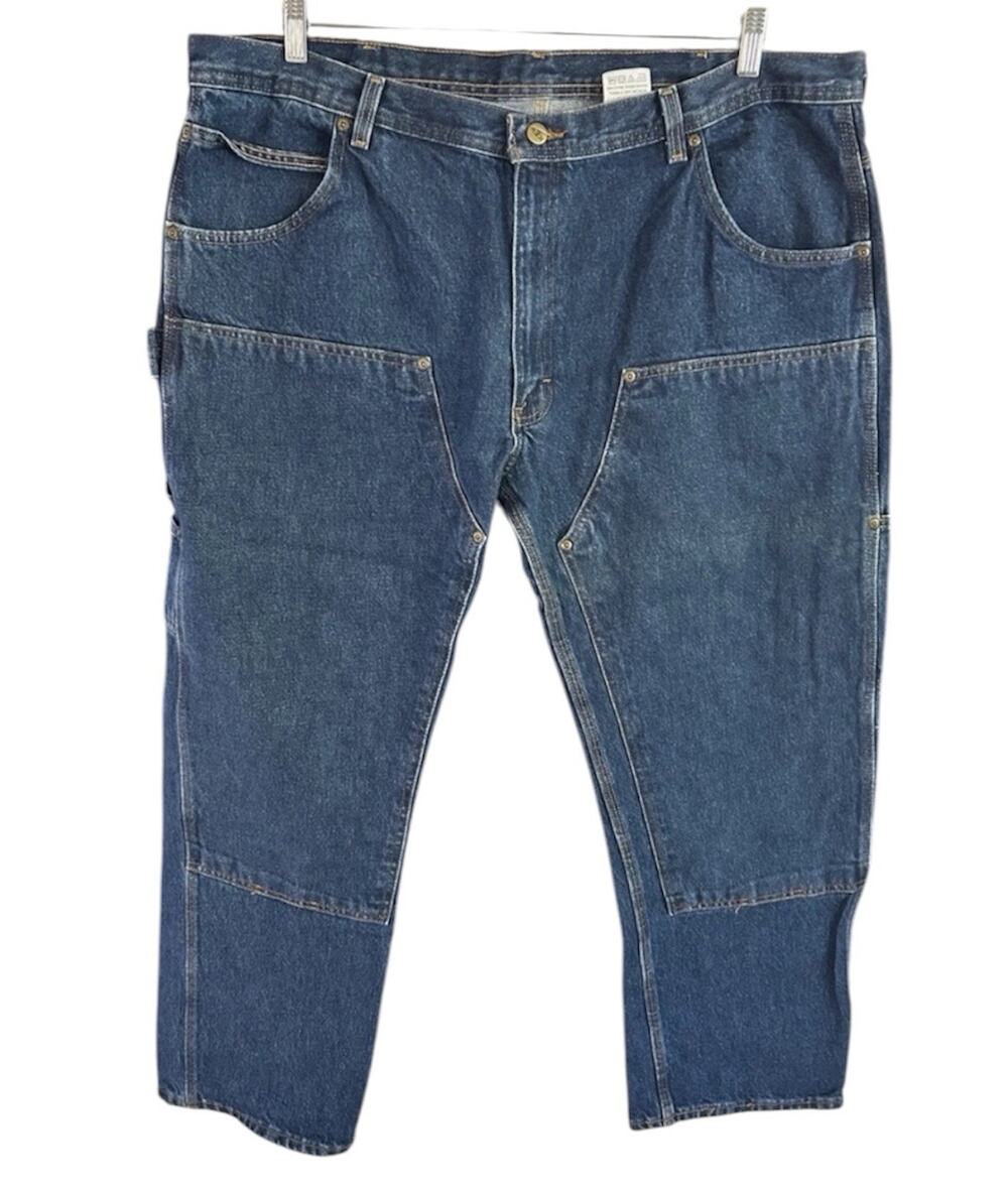 Key Apparel Double Knee Carpenter Jeans Mens 42x30 Dark Wash Denim Workwear